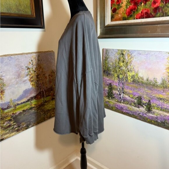 Aerie Charcoal Gray Women's Sweatshirt - Picture 2 of 5